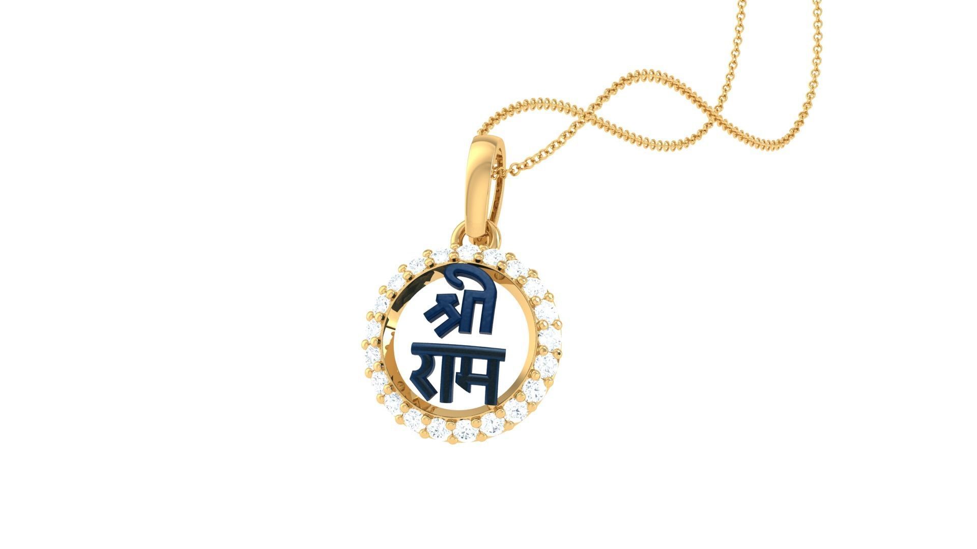 Shree Ram Pendant 3D print model_1
