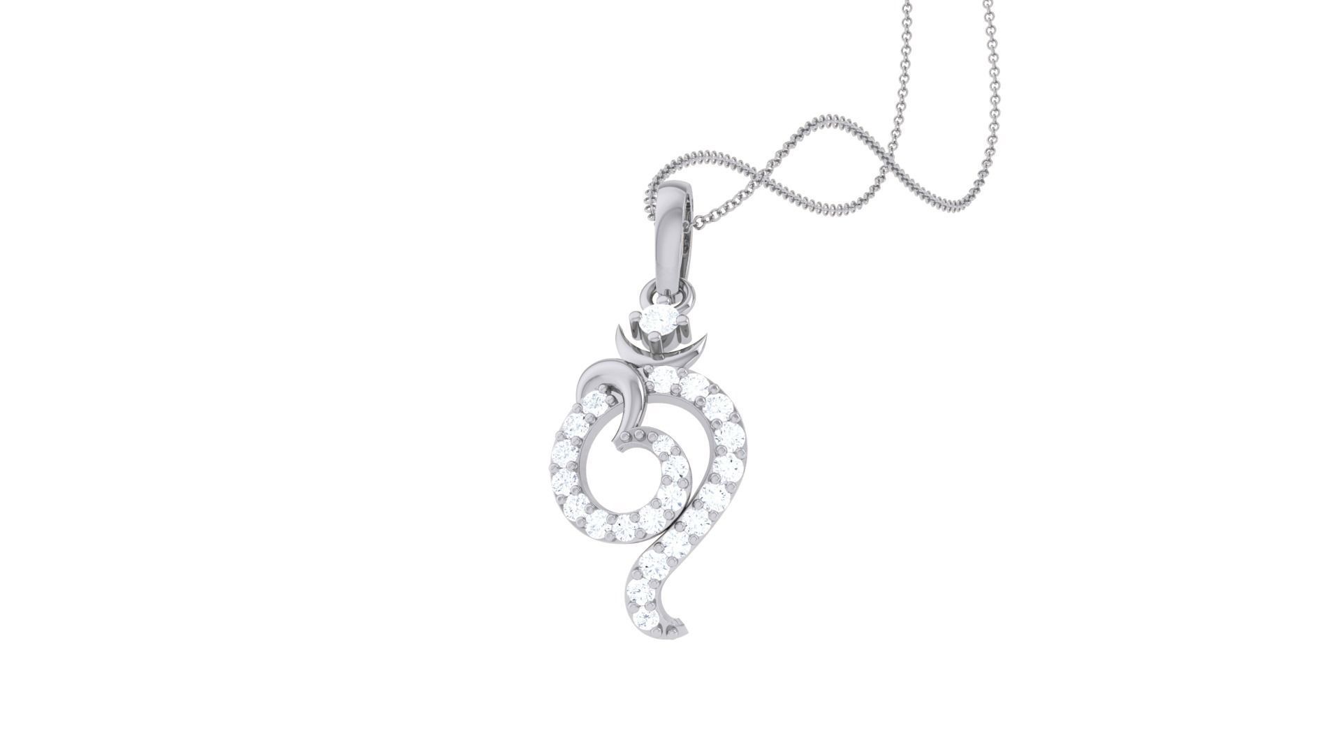 Spiritual Om Pendant 3D print model_1