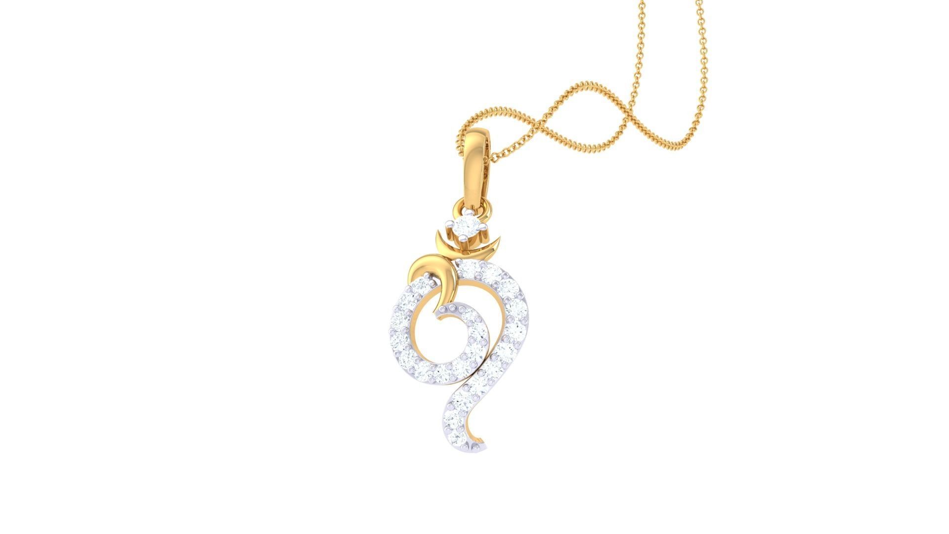 Spiritual Om Pendant 3D print model_5