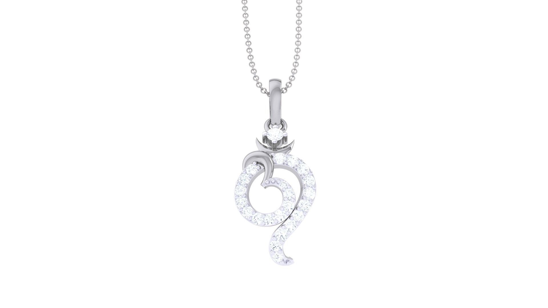 Spiritual Om Pendant 3D print model_7