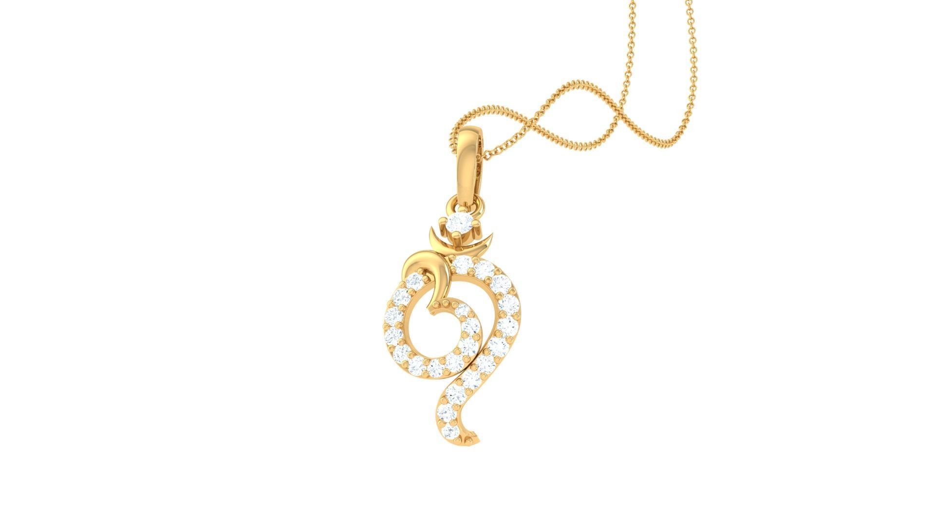 Spiritual Om Pendant 3D print model_2