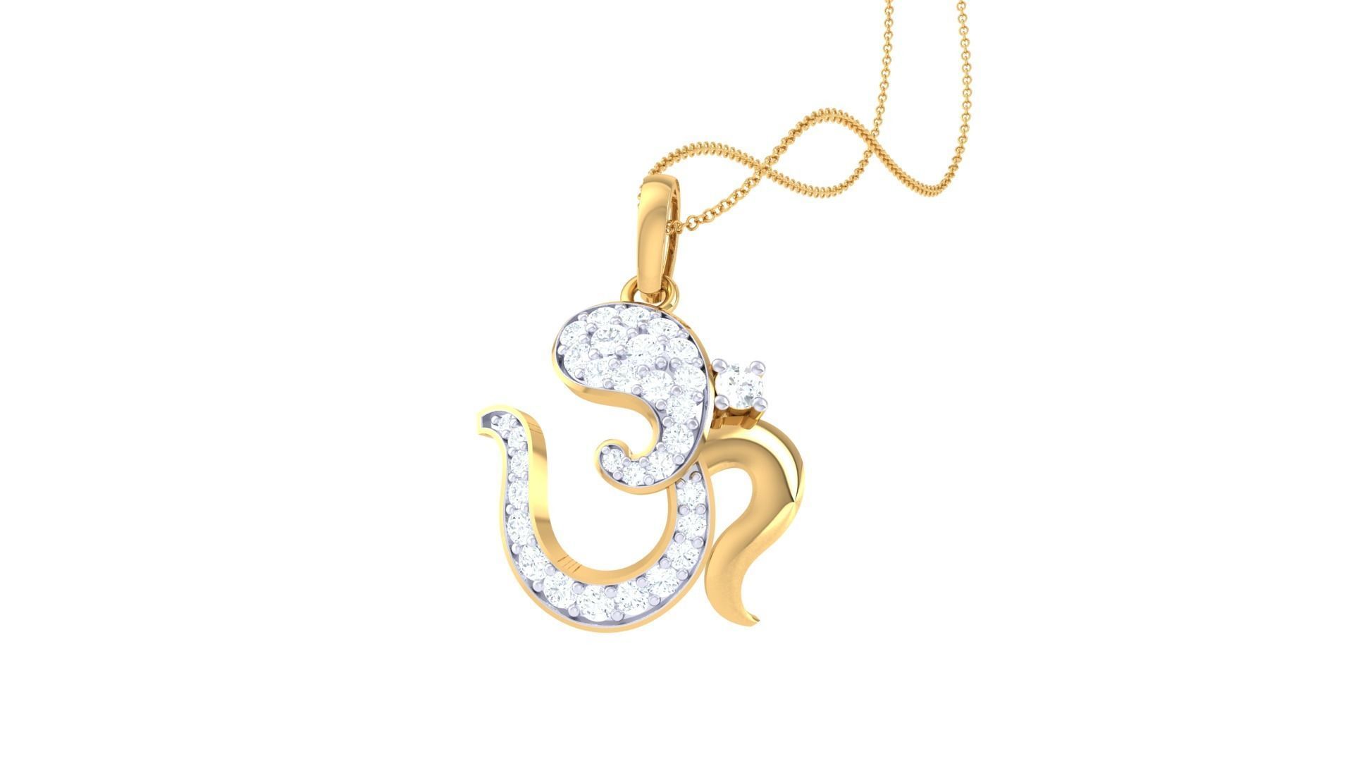 Spiritual Om Pendant 3D print model_5