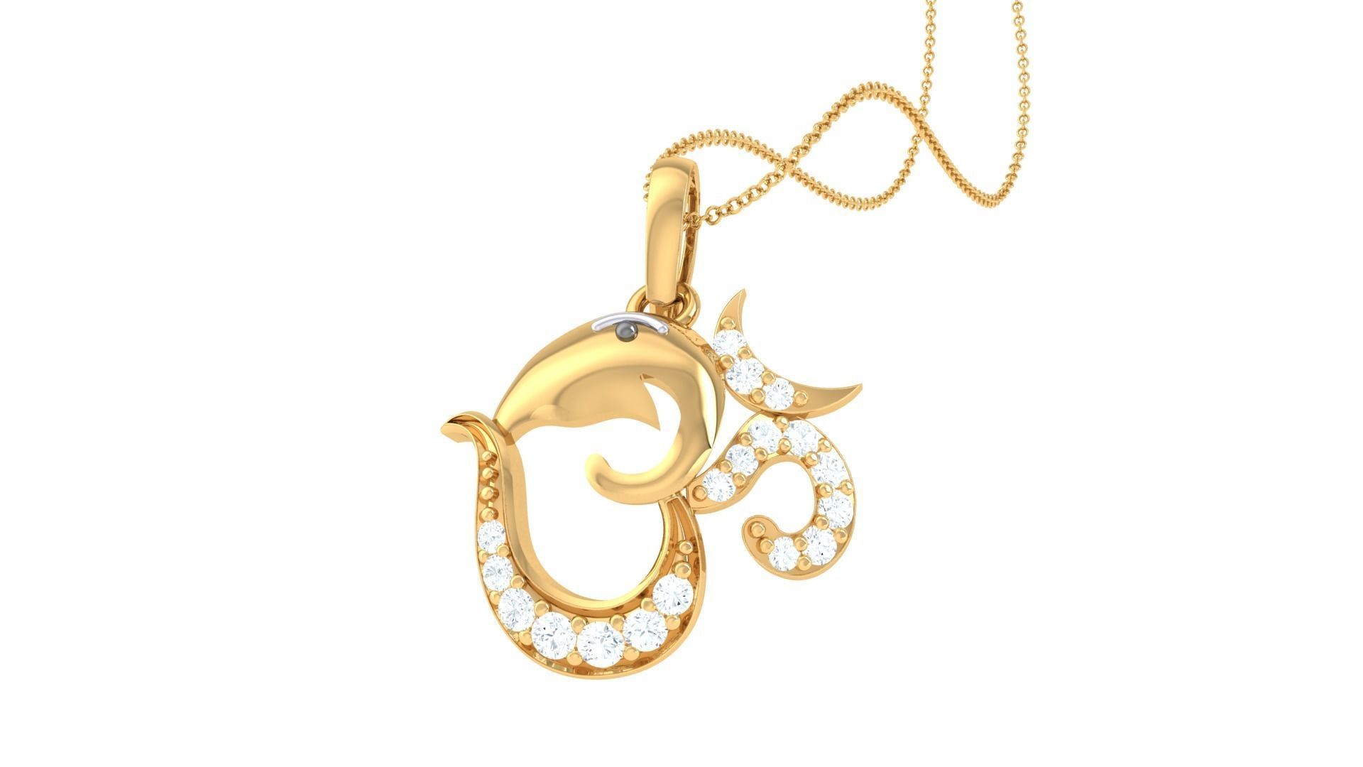 Spiritual Oum Pendant 3D print model_2