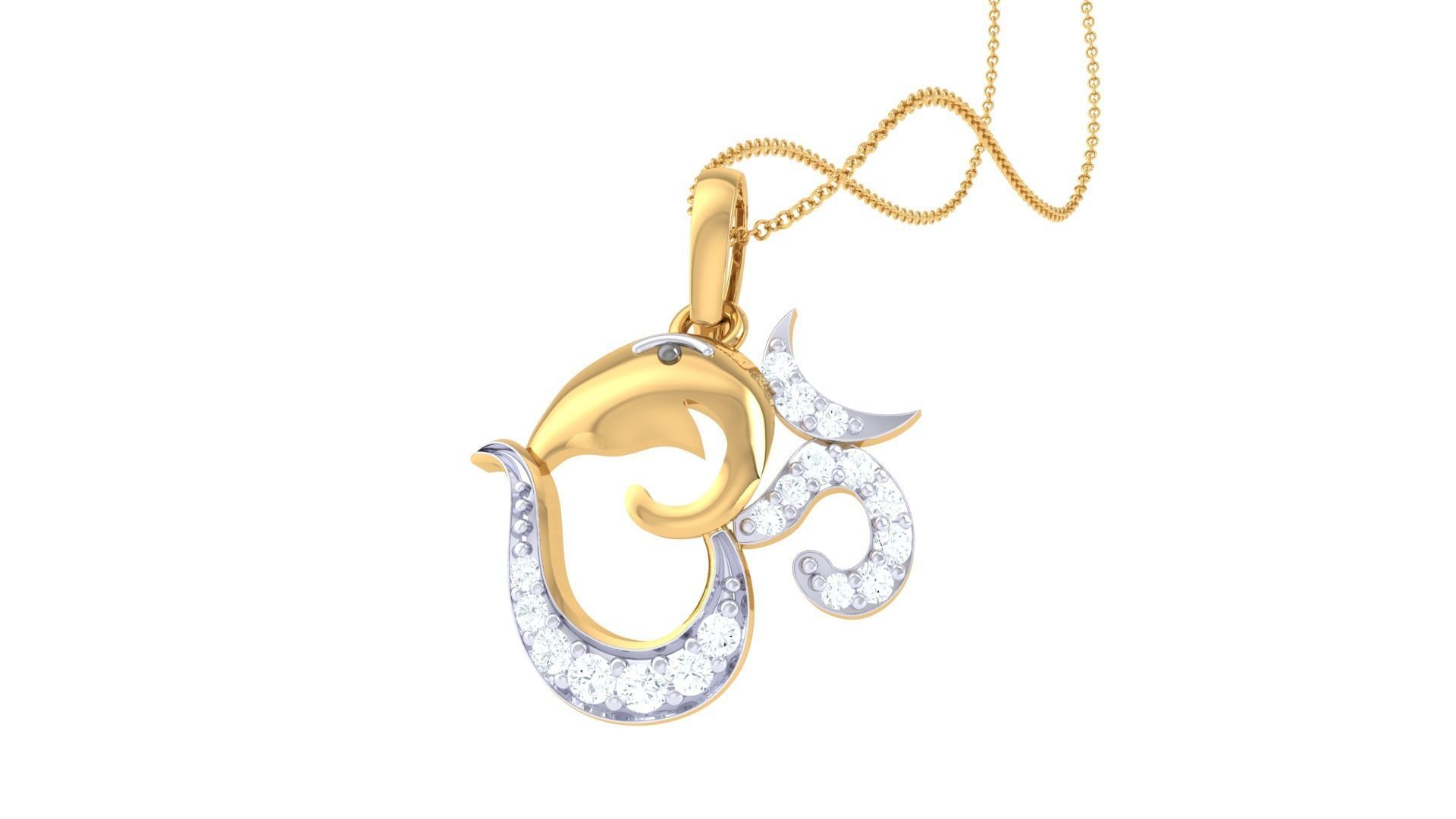 Spiritual Oum Pendant 3D print model_3