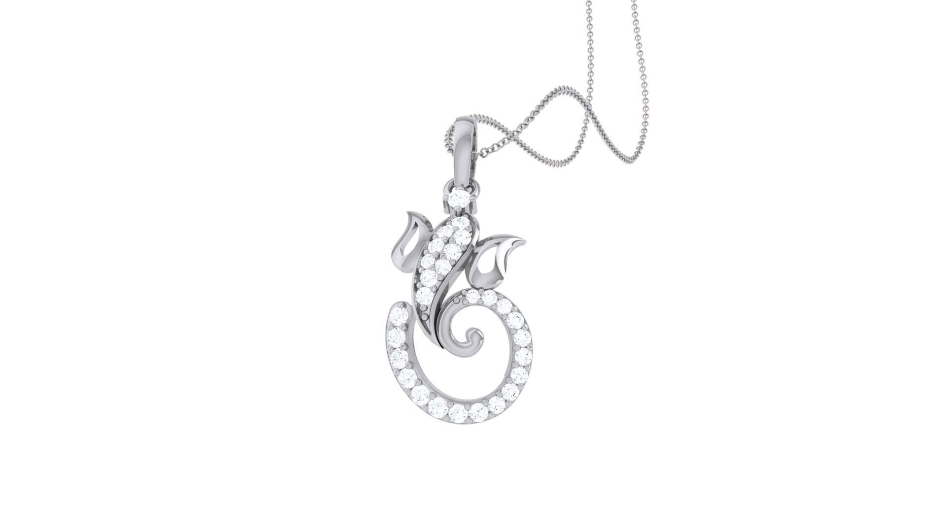 Spiritual Ganesha Pendant 3D print model_1