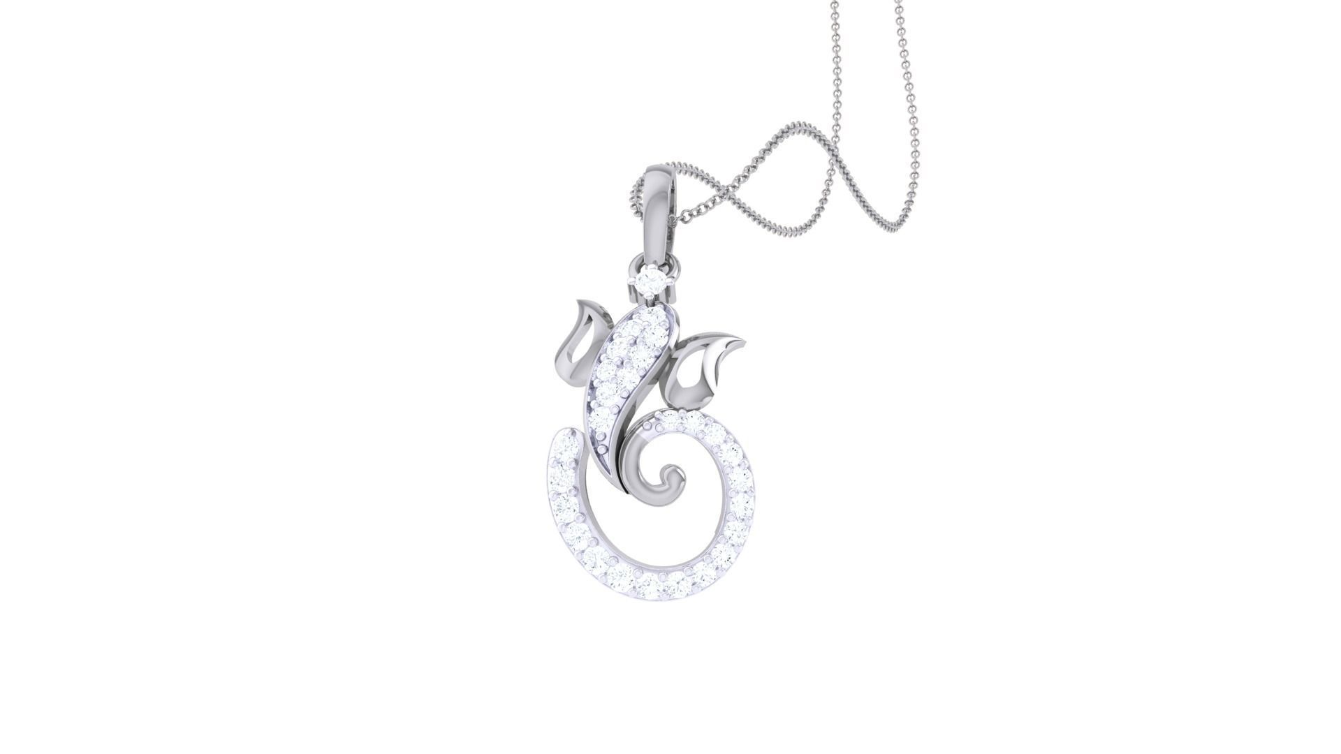 Spiritual Ganesha Pendant 3D print model_5