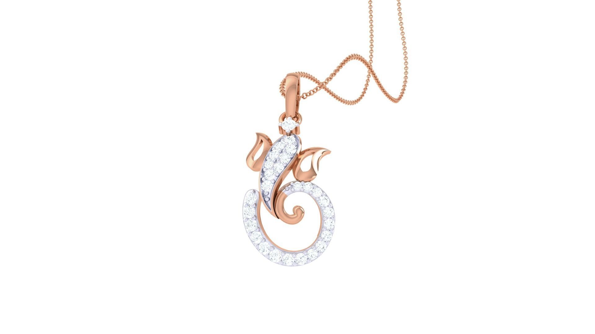 Spiritual Ganesha Pendant 3D print model_6