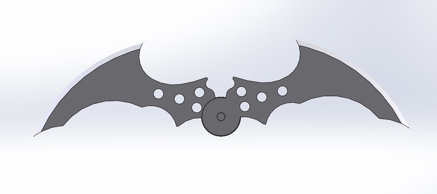 Batarang from the Video Game Batman Arkham City 3D print model_45