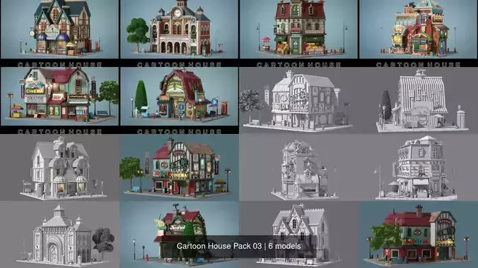 Cartoon House Pack 03 2