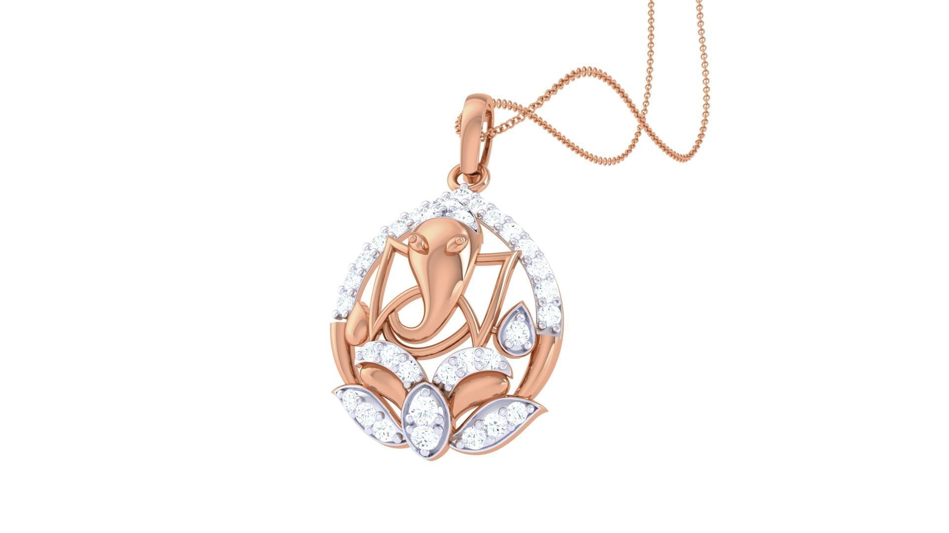 Spiritual Ganesha Pendant 3D print model_8