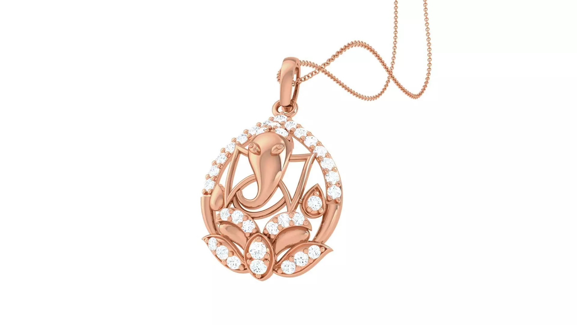 Spiritual Ganesha Pendant 3D print model_0