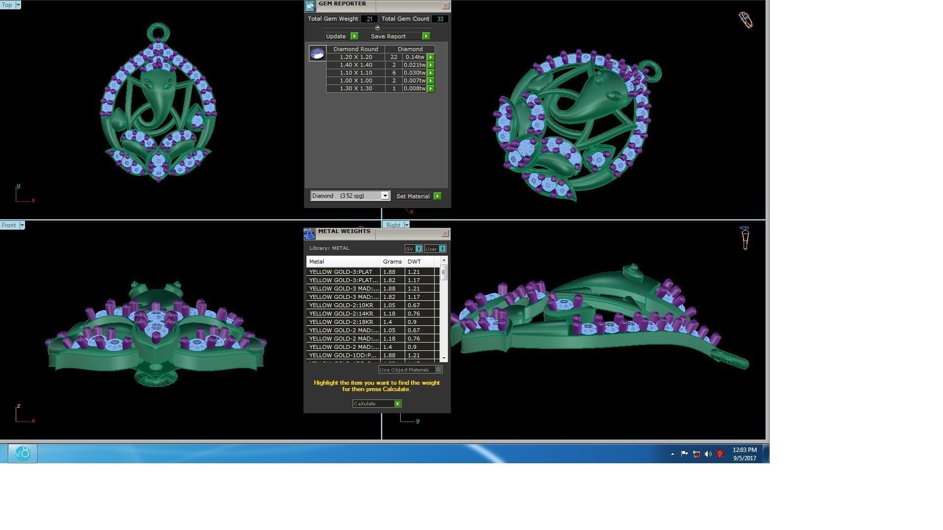 Spiritual Ganesha Pendant 3D print model_4