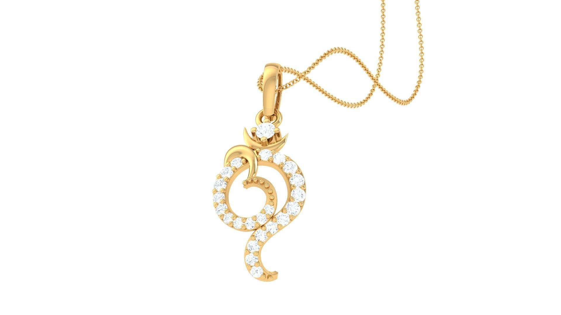 Spiritual Om Pendant 3D print model_2