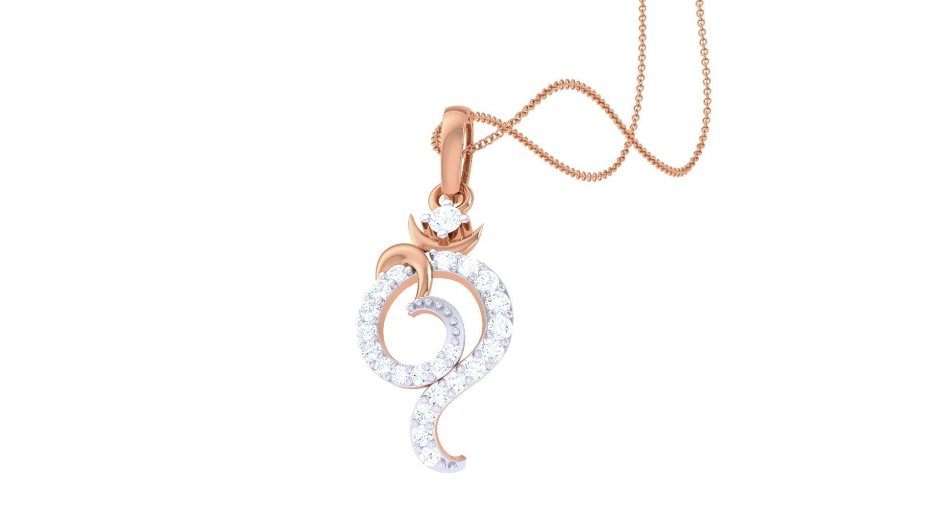 Spiritual Om Pendant 3D print model_6