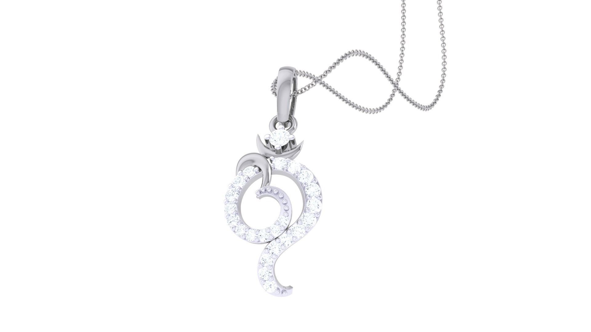 Spiritual Om Pendant 3D print model_7