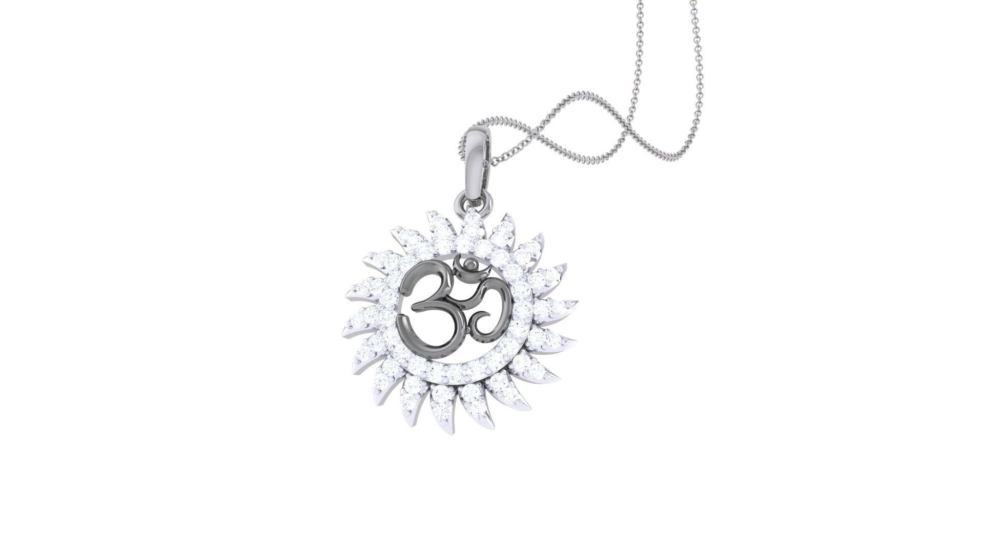 Spiritual Om Pendant 3D print model_5