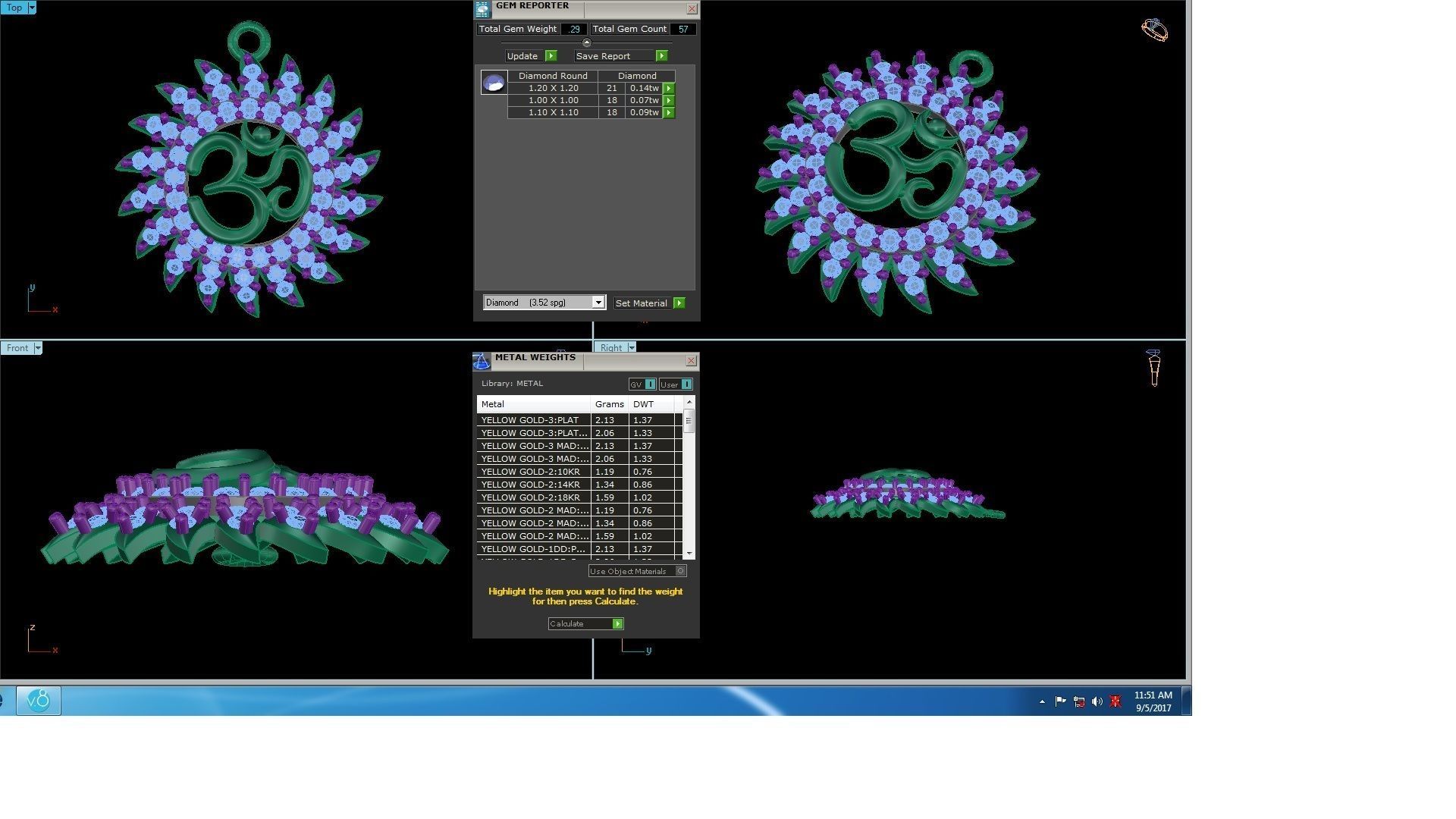 Spiritual Om Pendant 3D print model_4