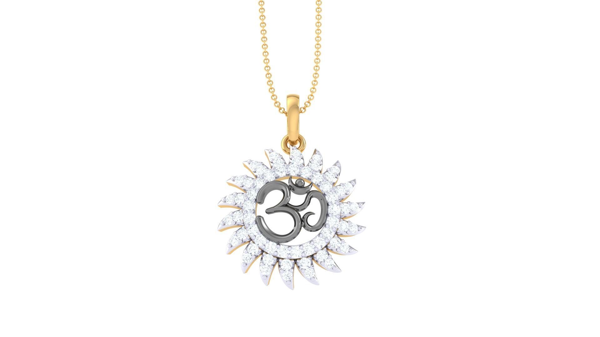 Spiritual Om Pendant 3D print model_10