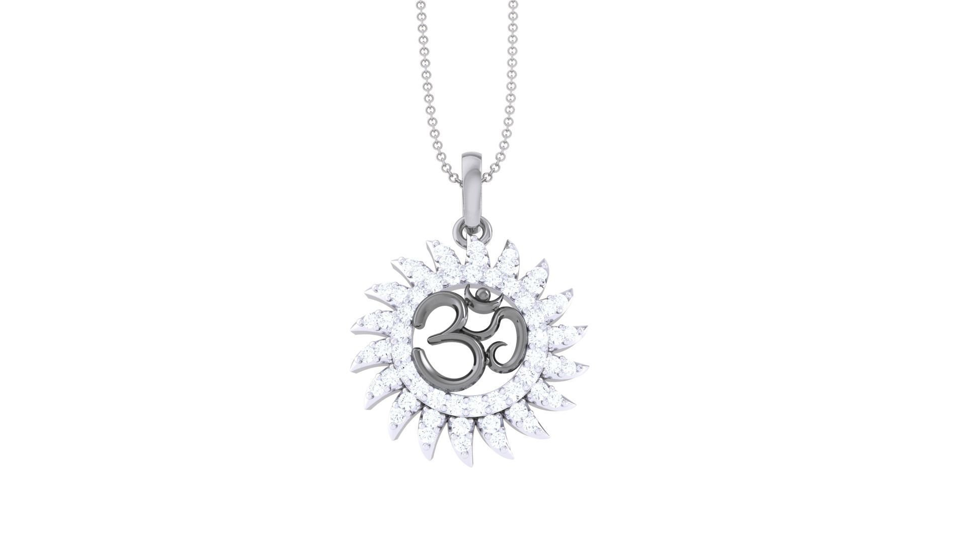 Spiritual Om Pendant 3D print model_11