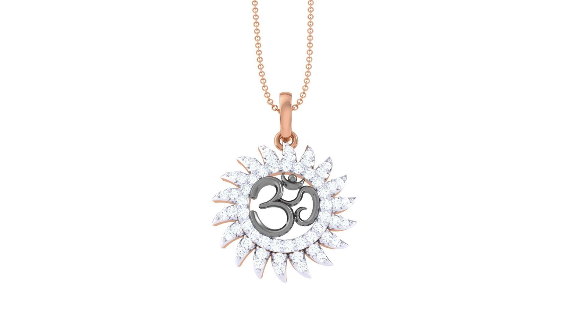 Spiritual Om Pendant 3D print model_12