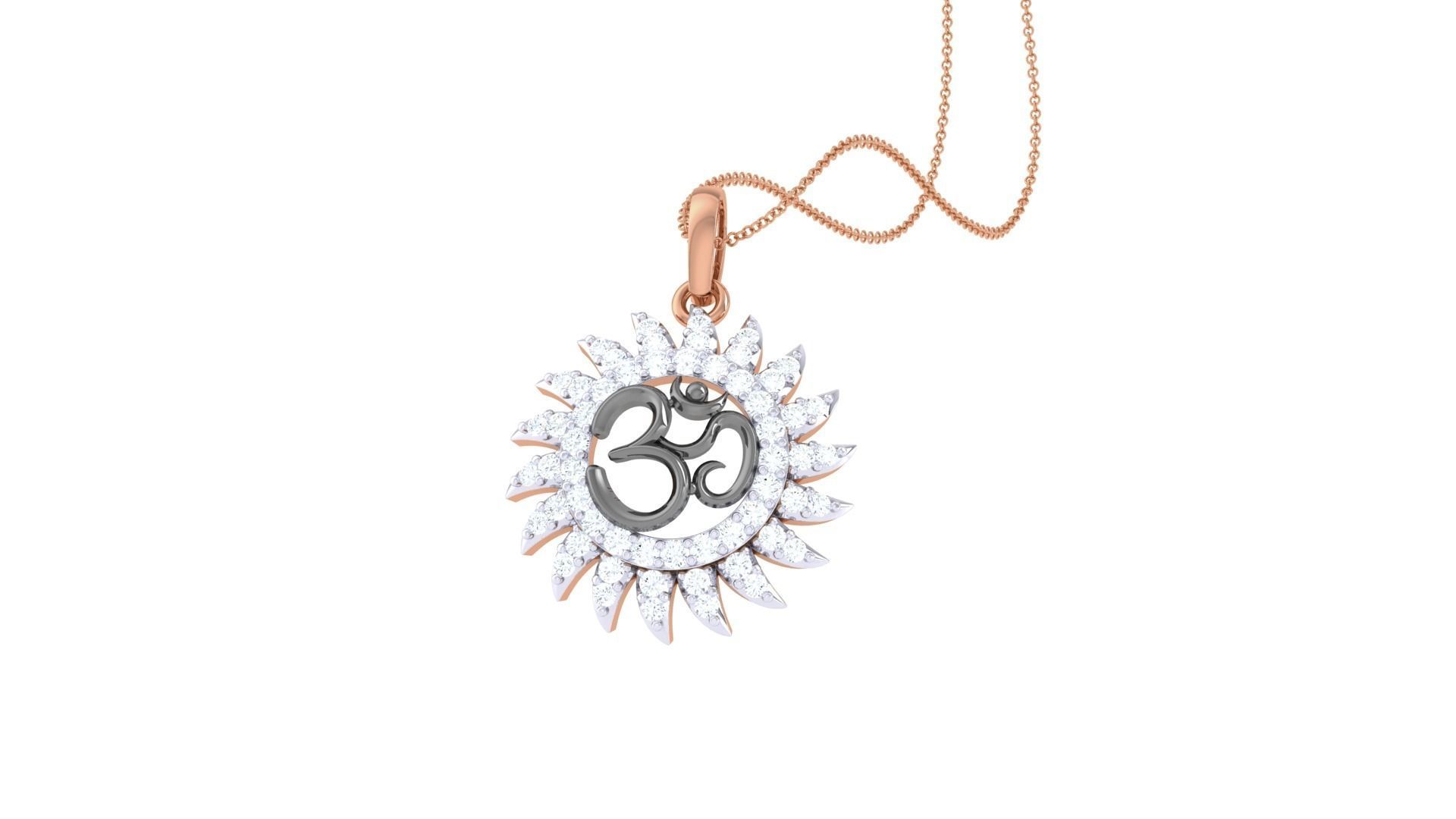 Spiritual Om Pendant 3D print model_7