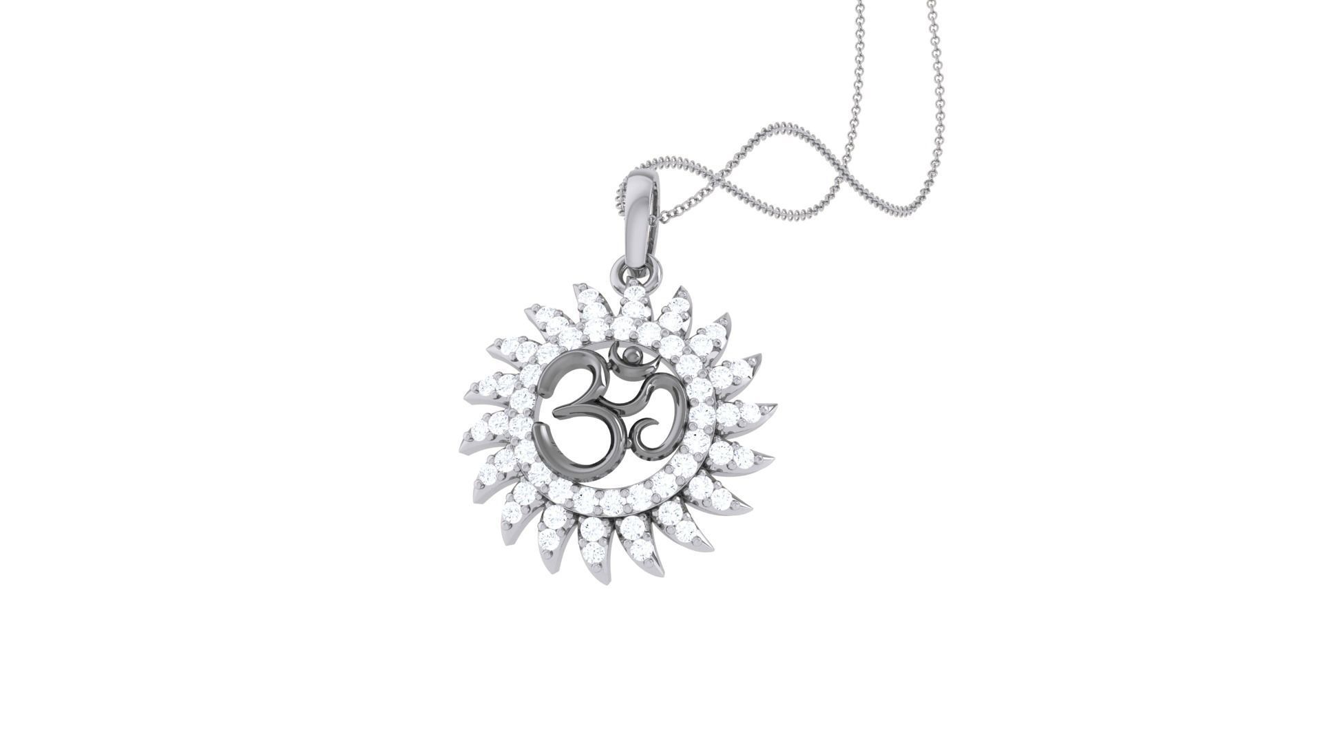 Spiritual Om Pendant 3D print model_3