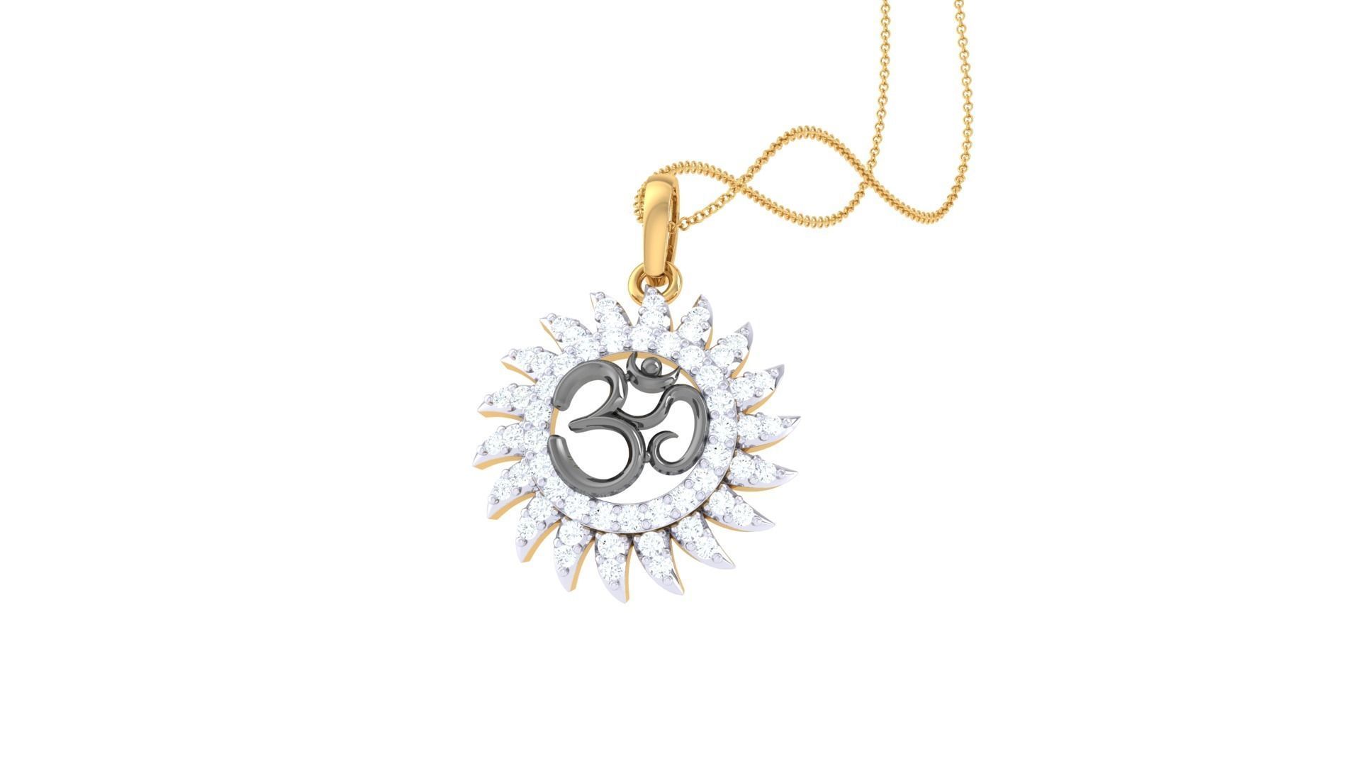 Spiritual Om Pendant 3D print model_8