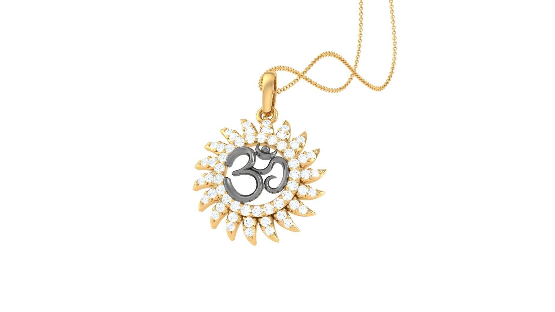 Spiritual Om Pendant 3D print model_1