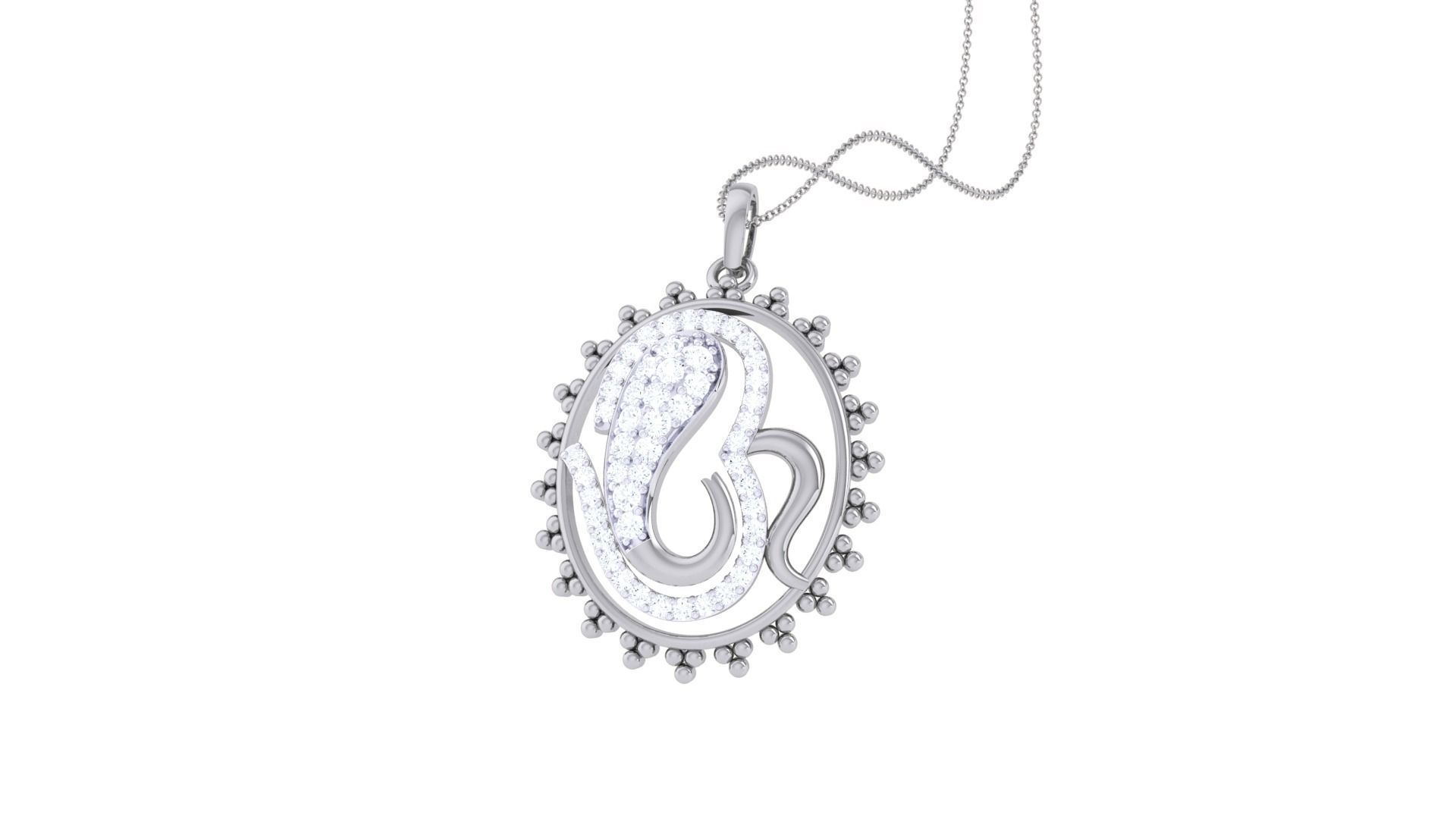 Spiritual Om Pendant 3D print model_6