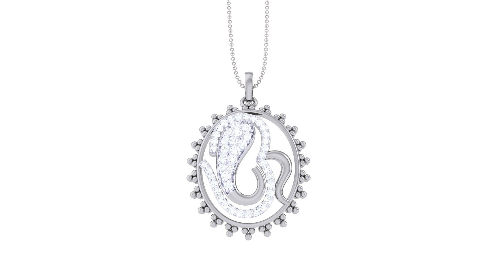 Spiritual Om Pendant 3D print model_12