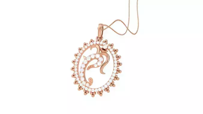 Oum Ganesha Spiritual Pendant 3D print model
