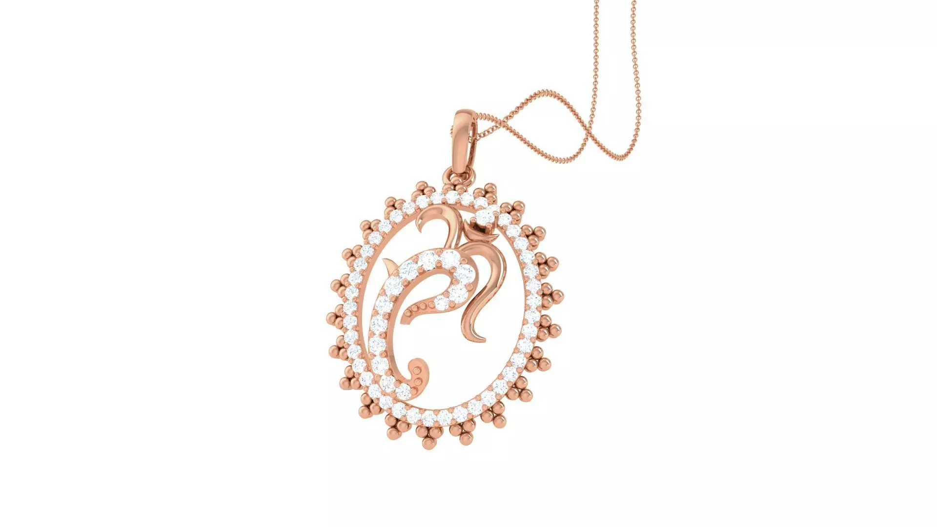 Oum Ganesha Spiritual Pendant 3D print model_0