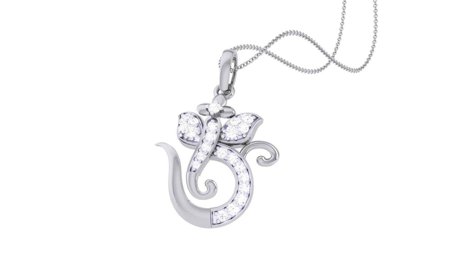 Spiritual Ganesha Pendant 3D print model_8