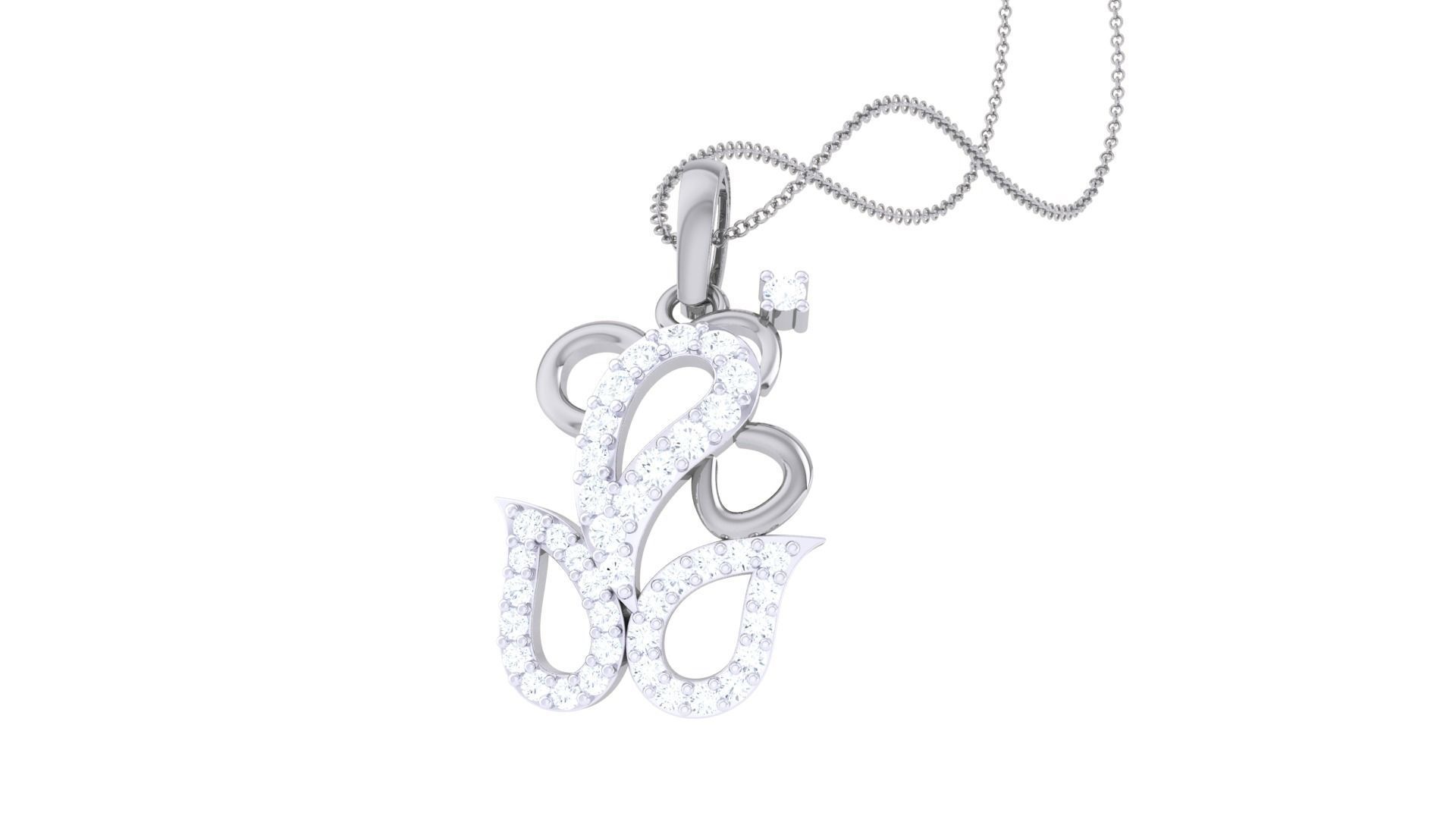 Spiritual Ganesha Pendant 3D print model_6