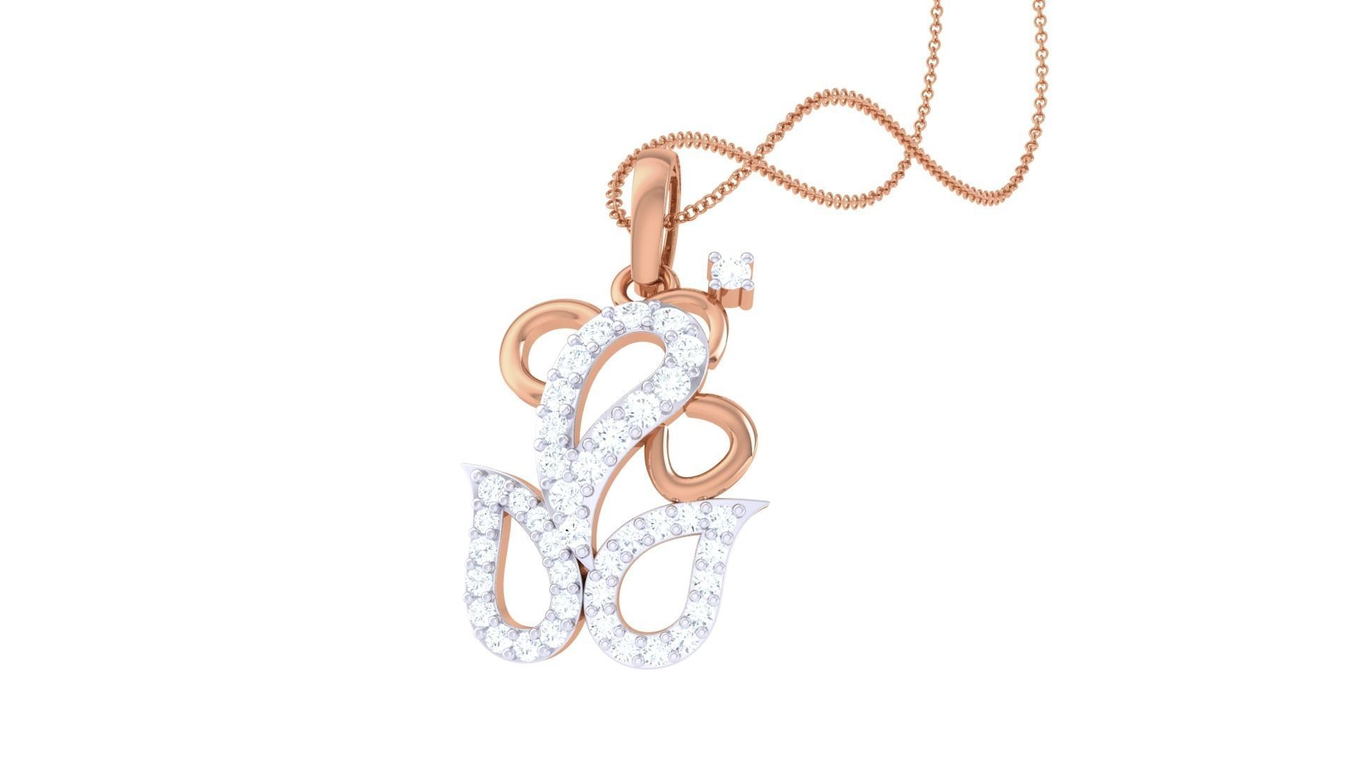 Spiritual Ganesha Pendant 3D print model_7