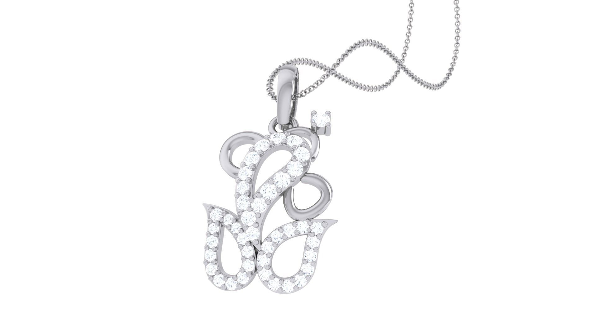 Spiritual Ganesha Pendant 3D print model_4