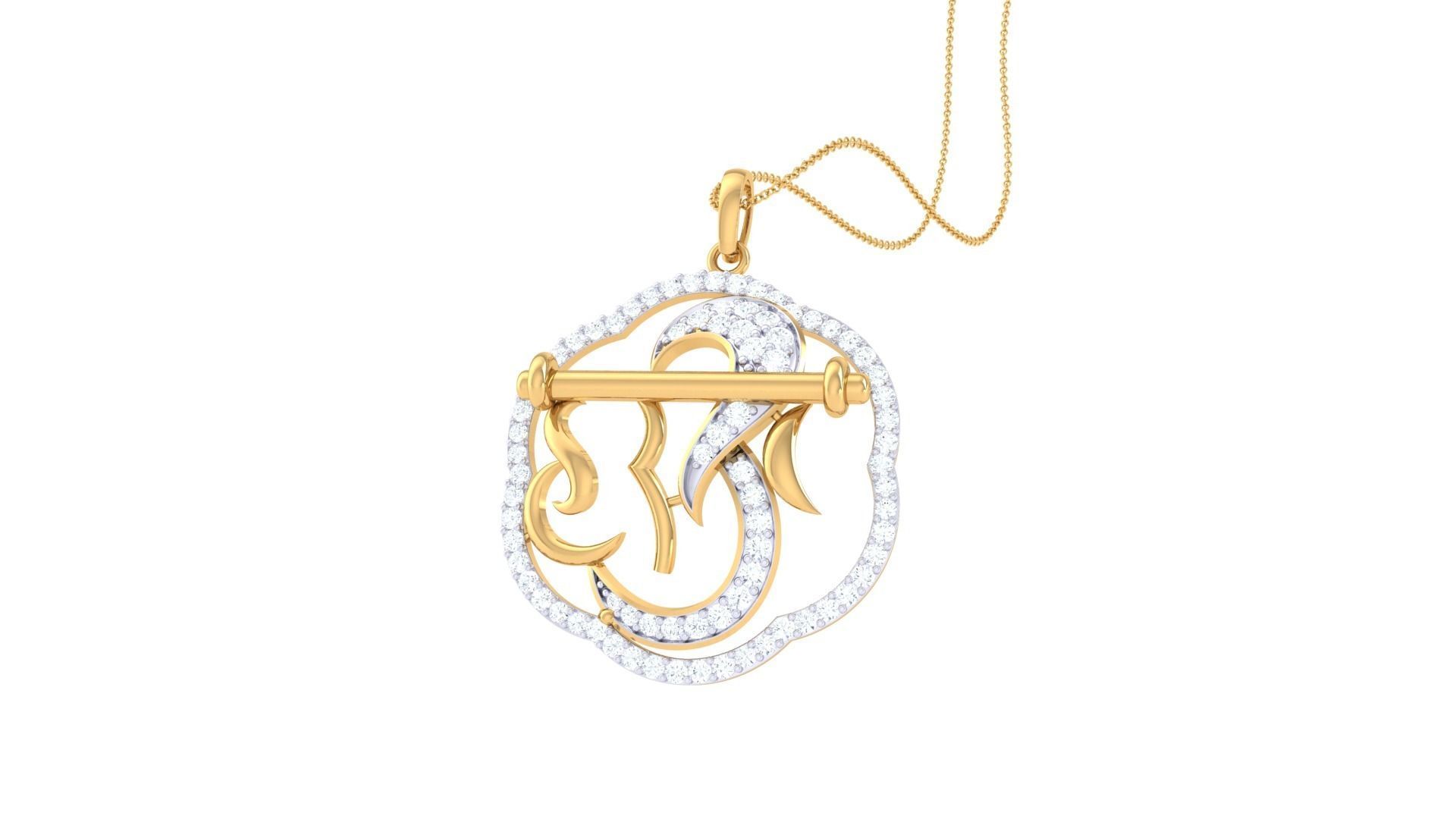 Spiritual Om Pendant 3D print model_8