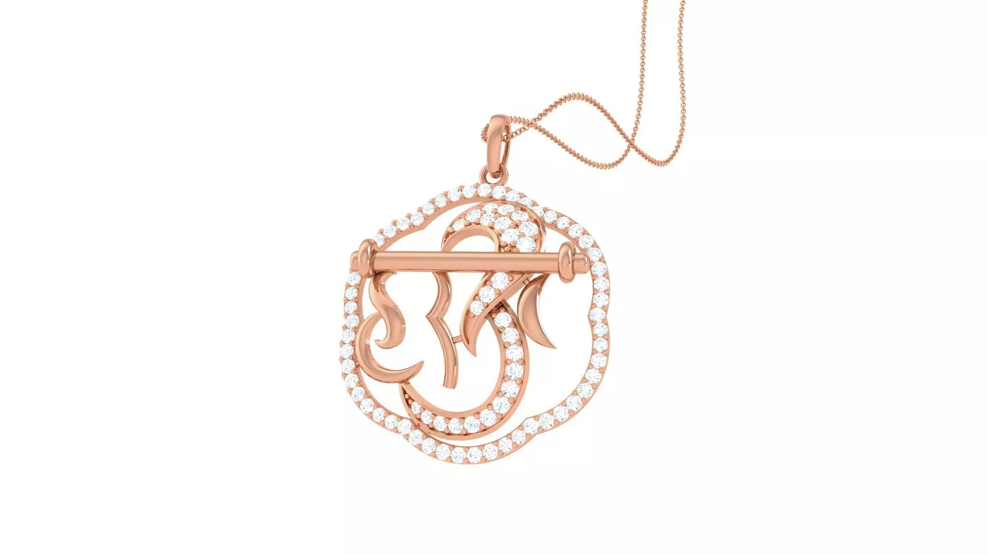 Spiritual Om Pendant 3D print model_0