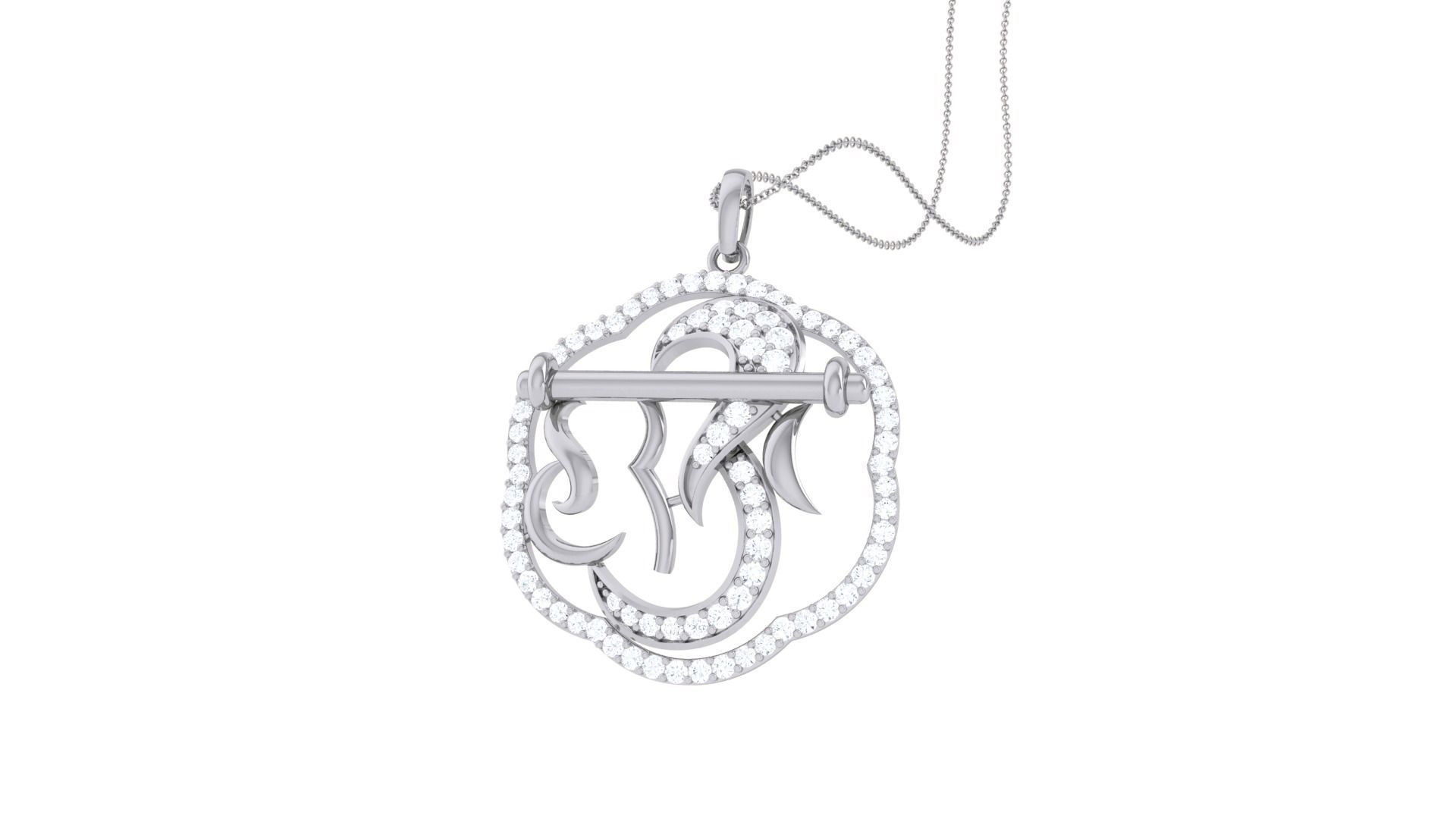 Spiritual Om Pendant 3D print model_4