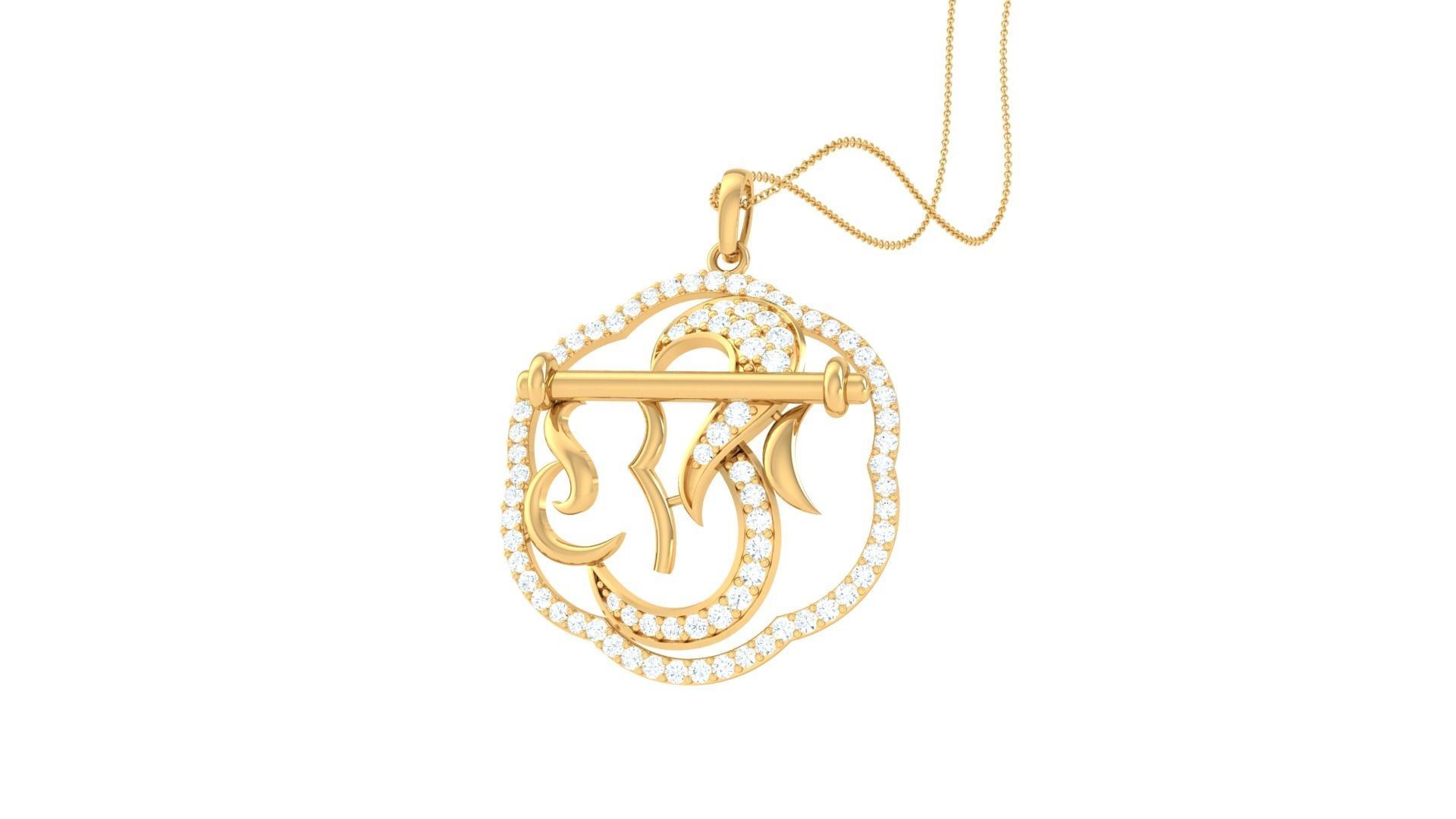 Spiritual Om Pendant 3D print model_2