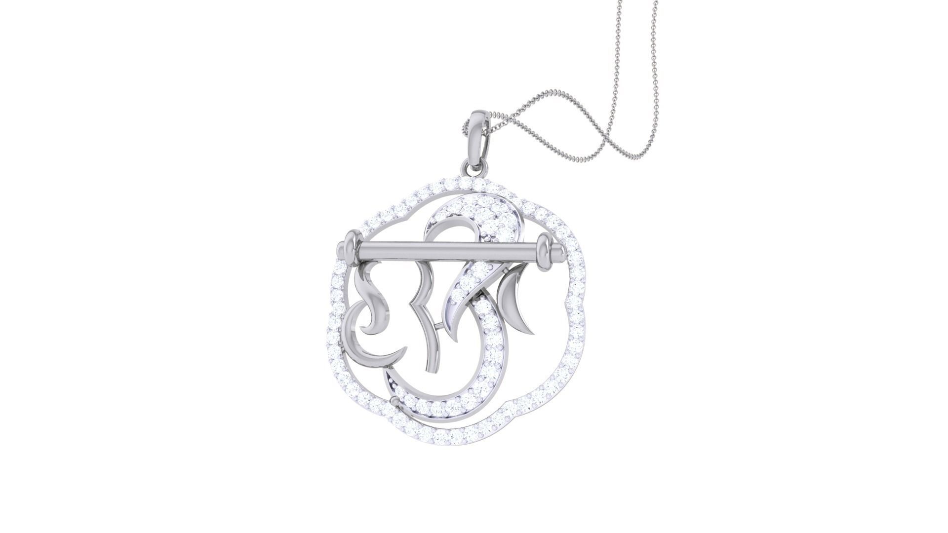 Spiritual Om Pendant 3D print model_7