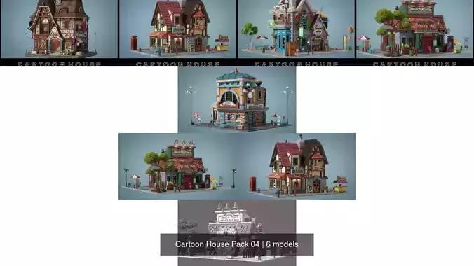 Cartoon House Pack 04