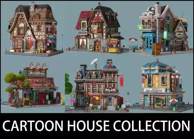 Cartoon House Pack 04