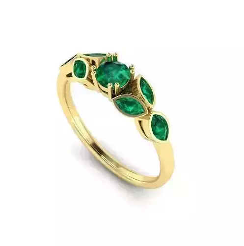 Ring with marquise stones N01454