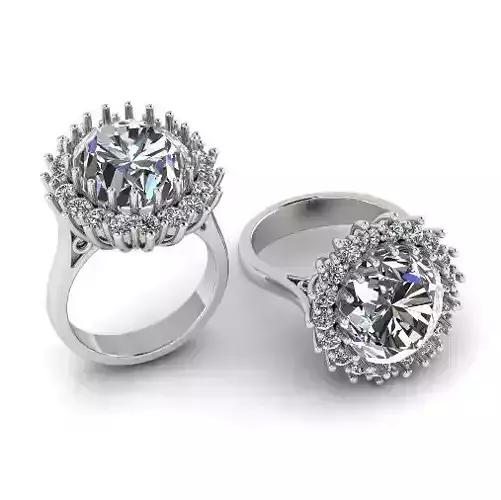 Ring with oval stone N01450