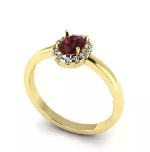Oval stone ring N01446