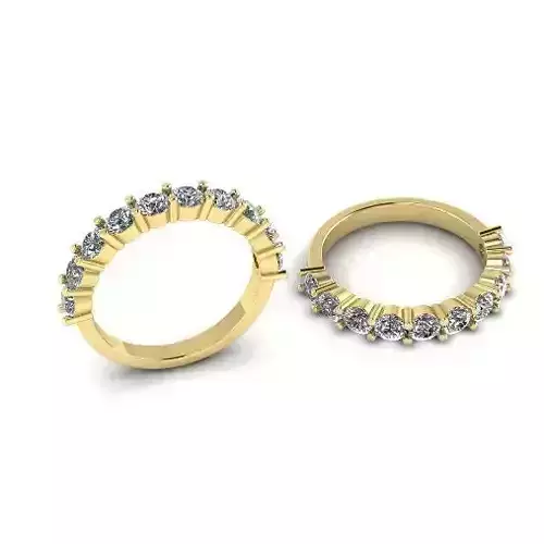 Wedding ring with round stones N01436