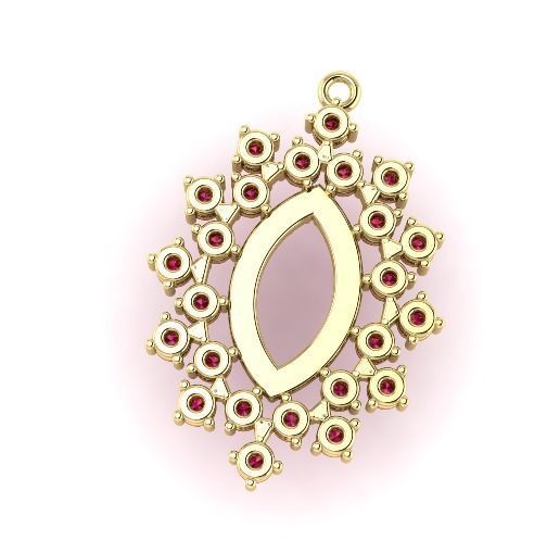 Pendant N01429 3D print model_3