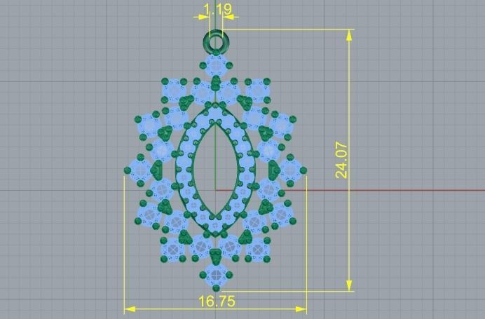 Pendant N01429 3D print model_5