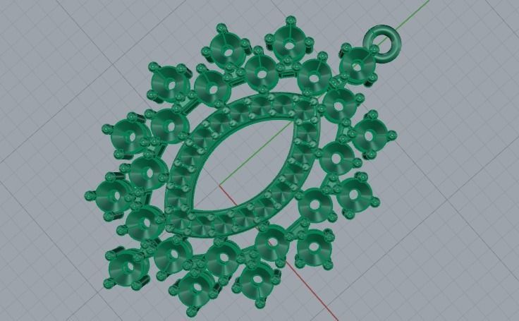 Pendant N01429 3D print model_4